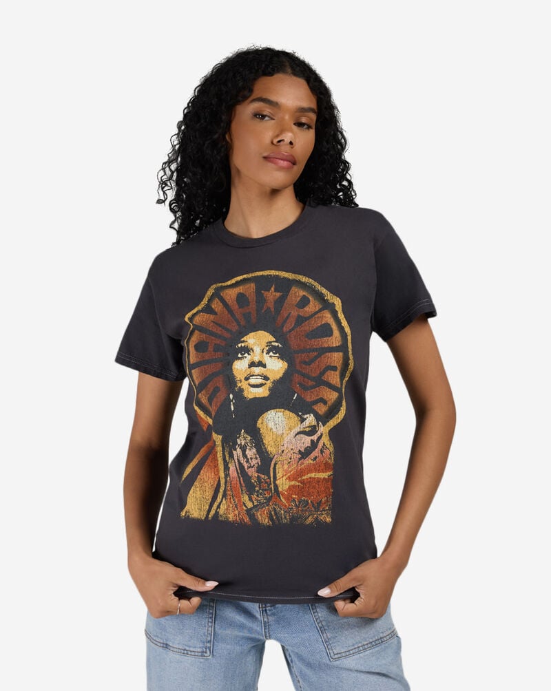 Graphic Tees Diana Ross Afro Tee DNR0002J1591 Black 1