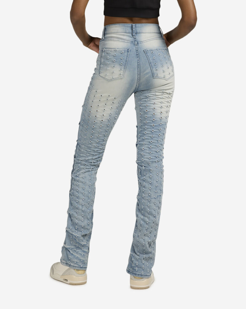 Smoke Rise Hole Punch High-Rise Boot Pants AP24209SN Blue 2
