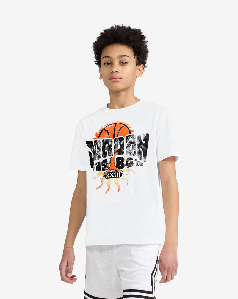 Jordan Big Kids' 1984 World Tour XXIII T-shirt 95F806-001 White 1
