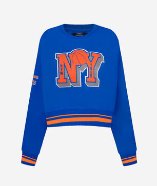 New York Knicks Mash Up Rib Fleece Crewneck