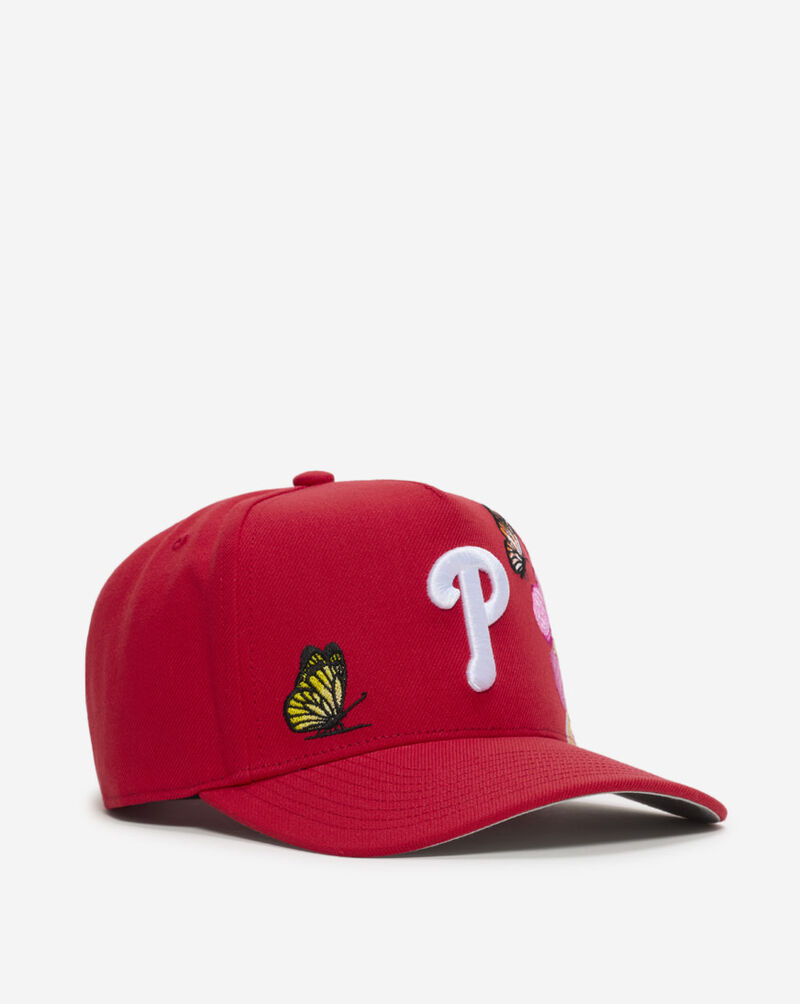 Mitchell  Ness Philadelphia Phillies Pro Pinch Butterfly Snapback Hat HP20187-PPHRED1 Red 1