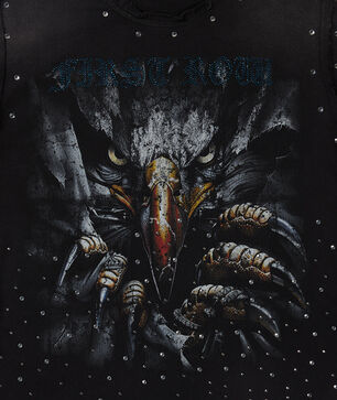 Kids' 3/4 Sleeve Eagle Terry Rhinestone Tee