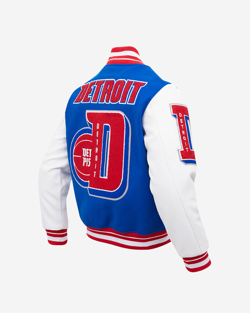 PRO STANDARD Detroit Pistons Mash Up Rib Wool Varsity Jacket BDP6515637-RYR Blue 3