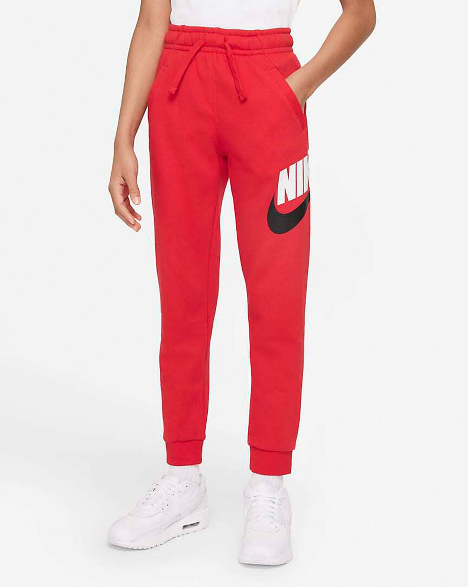 Shop Nike Boys' (820) Club Plus HBR Fleece Joggers CJ7863657 red