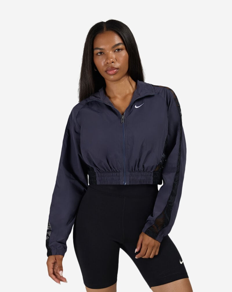 Nike NSW Cropped Lace Track Jacket IM8193-013 Blue 1