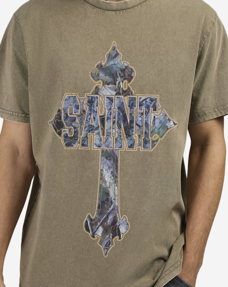 Mister Tee Camo Saint Cross Tee MTUS495A-US-03254 Beige 3