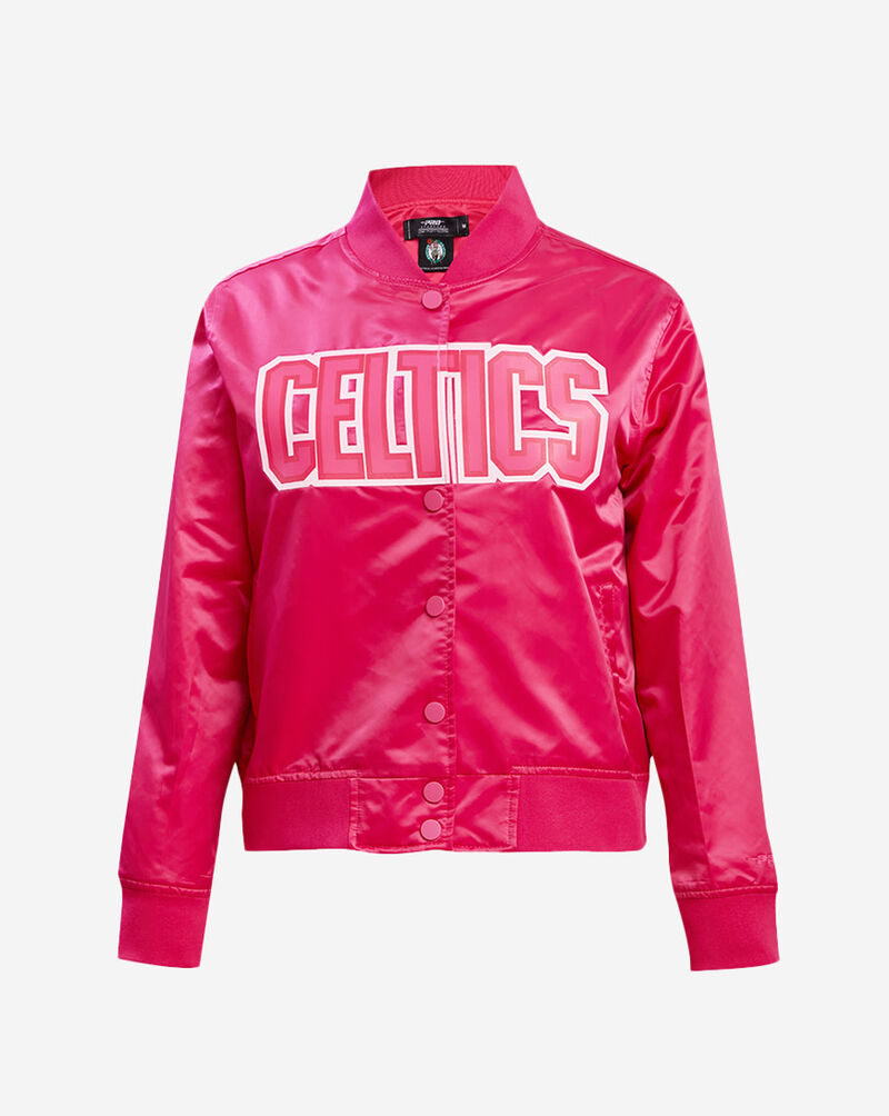 PRO STANDARD Boston Celtics Triple Pink Satin Jacket BBCU59256-BPU Pink 1