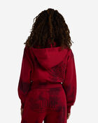 Von Dutch Full Zip Rhinestone Washed Fleece Hoodie  7VND2B0377SN Red 2