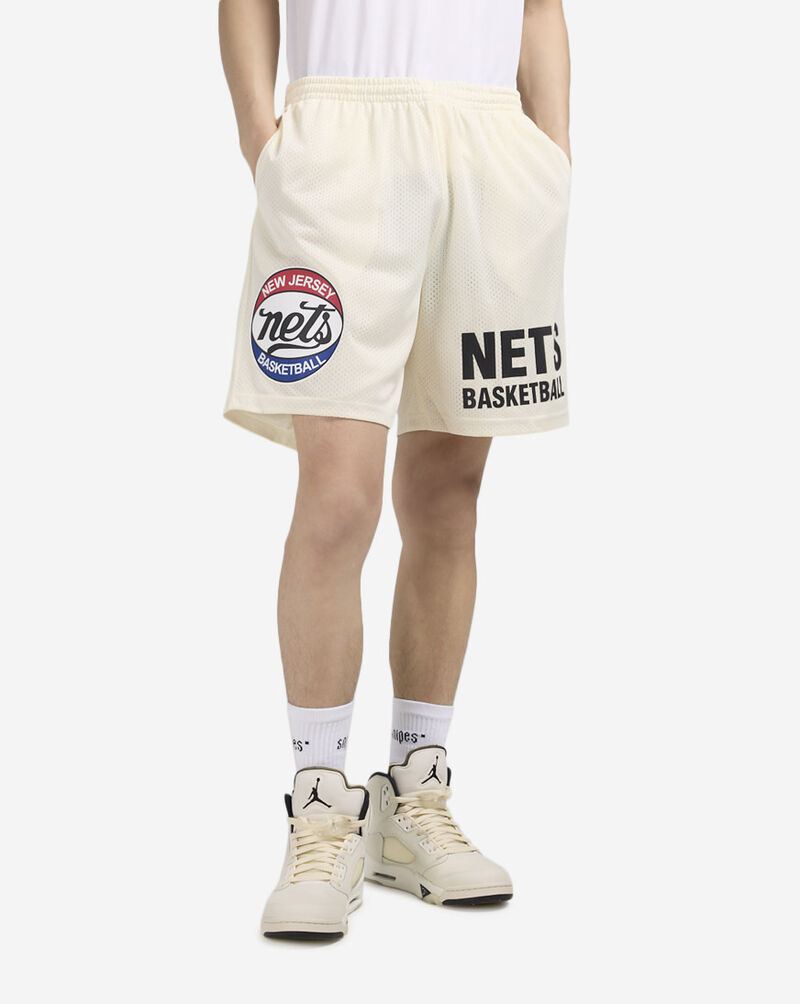 Mitchell  Ness Brooklyn Nets Mesh Practice Shorts BT6914-NJNCREA Beige 1