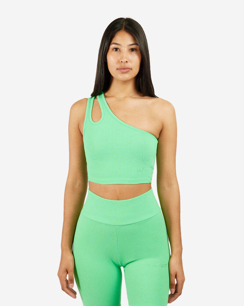 SNIPES Womens Snipes Ribbed Top SNQ223002W-GRN Green 1