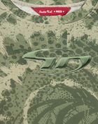 Smoke Rise Printed Long Sleeve Mesh Top RKT26S416SNZ-OIL-GREEN Green 2