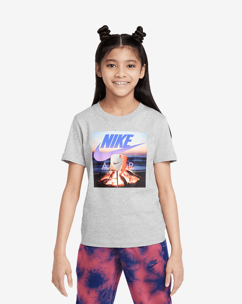 Nike Big Kids' Campfire Graphic T-Shirt HQ3243-063 Grey 1