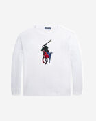 Knit Plaid Pony Graphic Long-Sleeve Tee