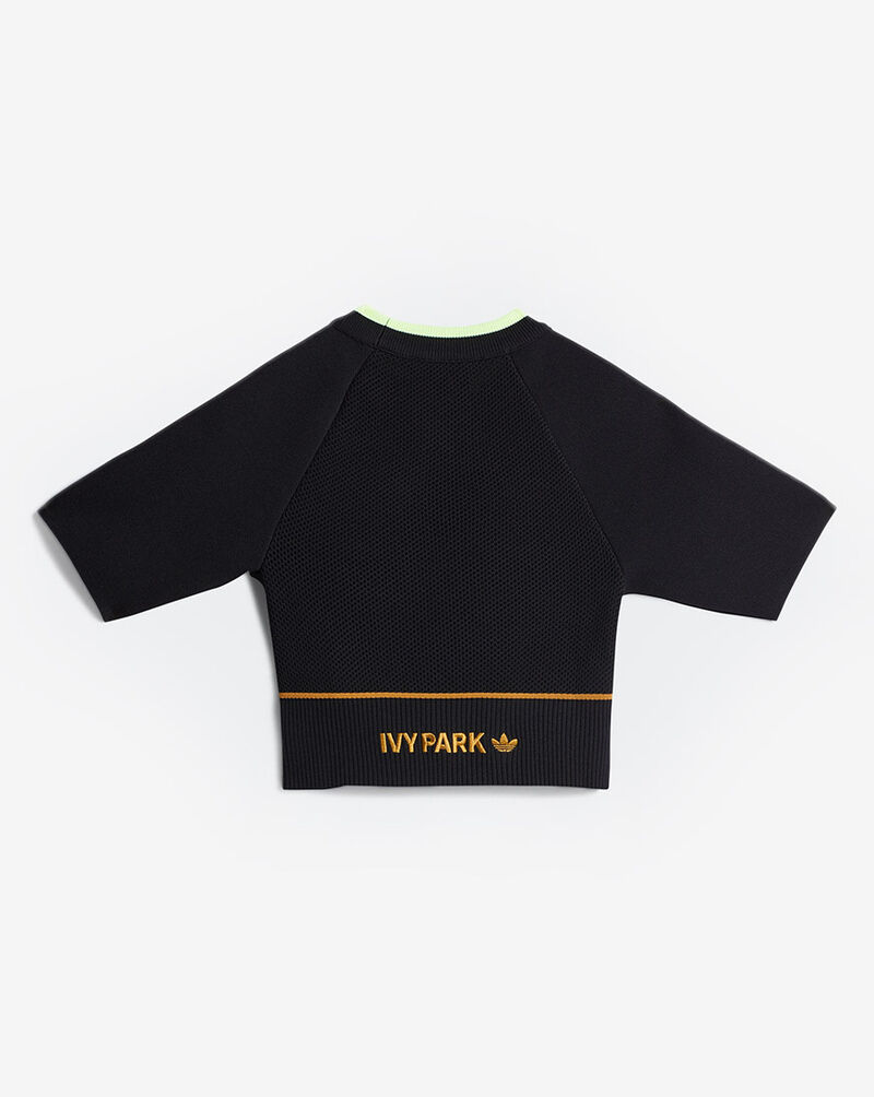 adidas IVY PARK Knit Crop Top GV4832 Black 2