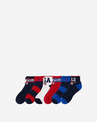Polo Ralph Lauren 6Pk USA Stadium Quarter Socks (L) 824681PK3-499 Multi 1