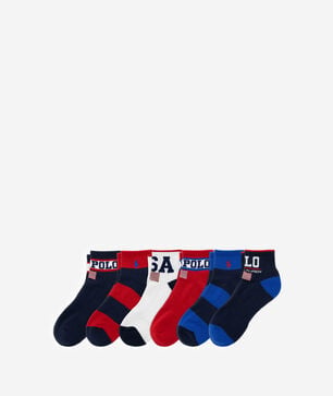 6Pk USA Stadium Quarter Socks (L)