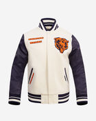 PRO STANDARD Chicago Bears Retro Classic Rib Wool Varsity Jacket  FCH643385-EMN cream 1