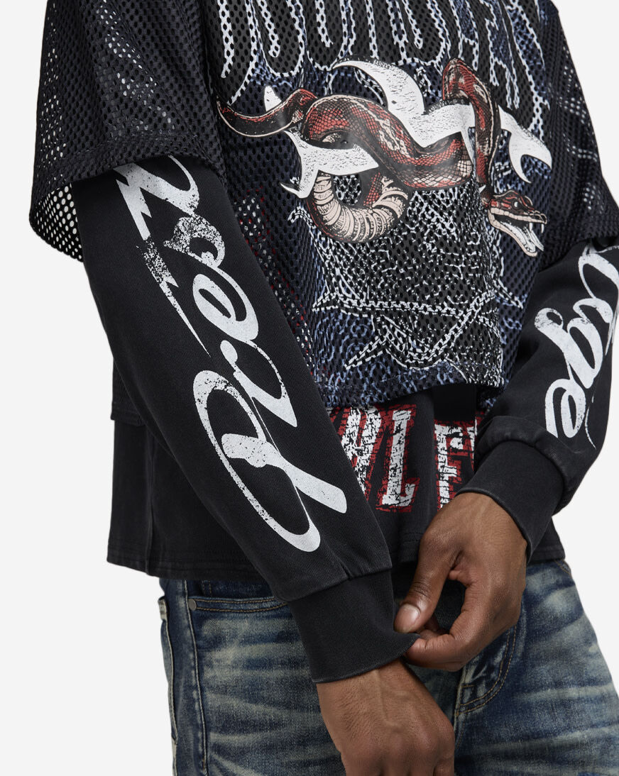 Men’s Tagline Mesh Blouson Amazon.com: Original Deluxe Men's Fishnet Long Sleeve