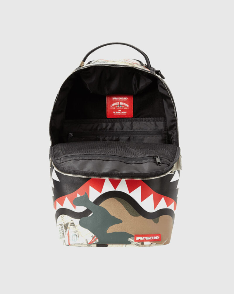 Sprayground Camo Money Shark Backpack 910B2202NSZ Camo 5