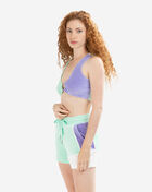 Colorblock Ting Velour Crop Top
