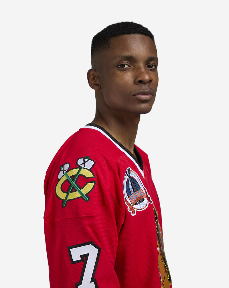 Mitchell  Ness  Chicago Blackhawks Chelios Power Play Player Jersey JY9047-CBHSCAR Red 3