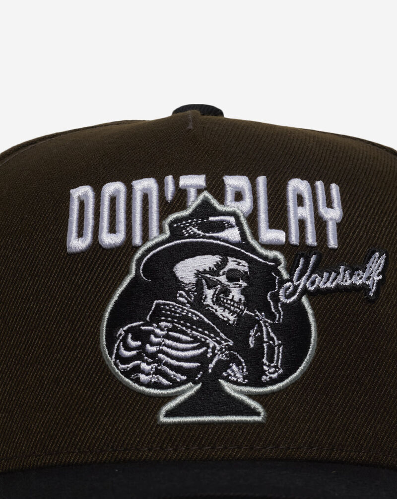 Field Grade Don't Play Yourself Trucker Hat 1005745 Brown 2