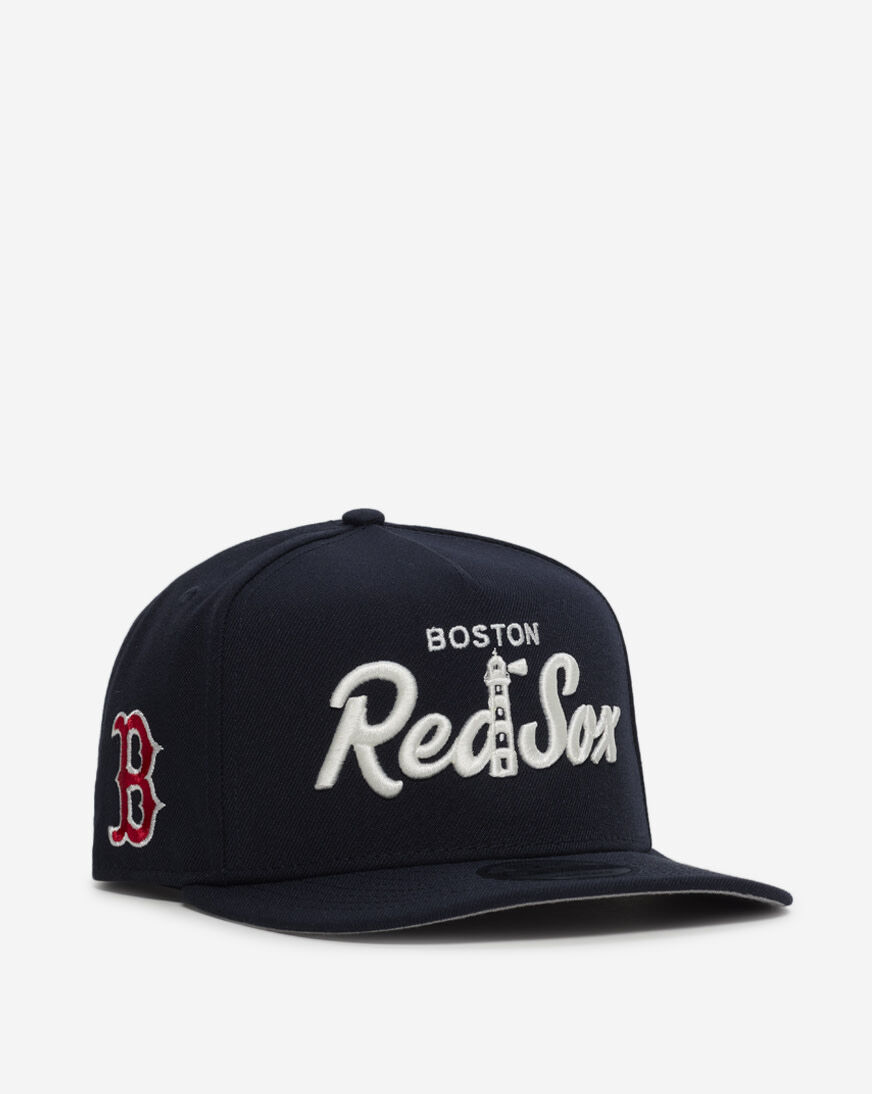 Shop New Era 9Fifty Boston Red Sox Local Play A-Frame Snapback Hat