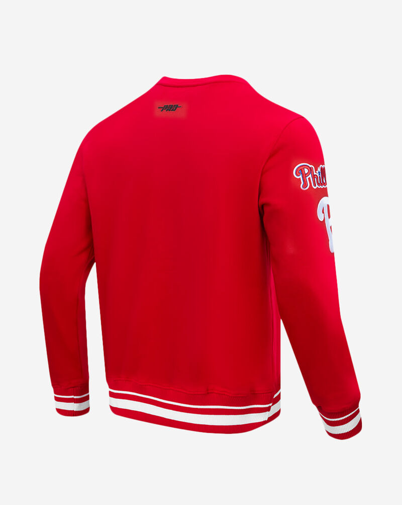 PRO STANDARD Philadelphia Phillies Mash Up Rib Fleece Crewneck LPH5314675-RED Red 3