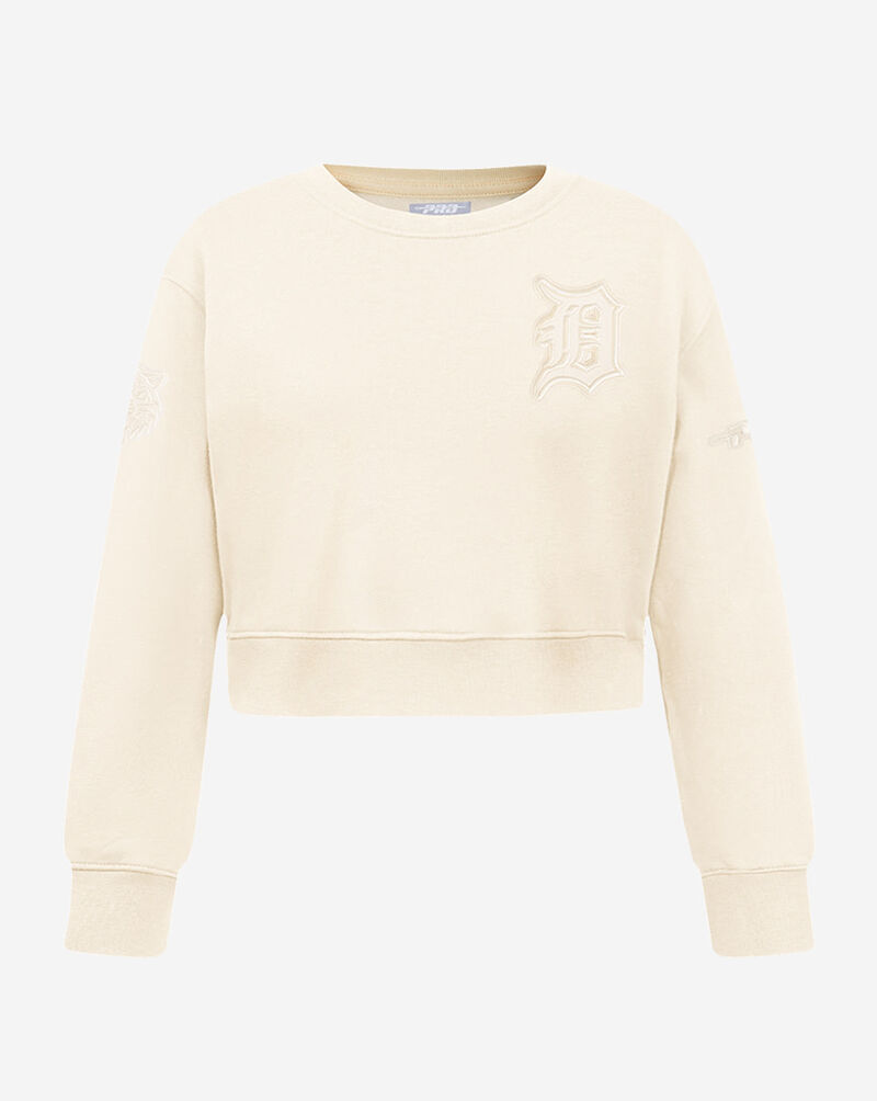 PRO STANDARD Big Girls' Detroit Tigers Neutral Fleece Crewneck LDTBC314940-EGG cream 1