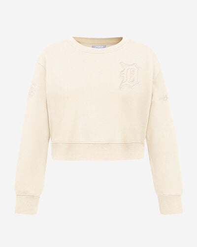 Big Girls' Detroit Tigers Neutral Fleece Crewneck
