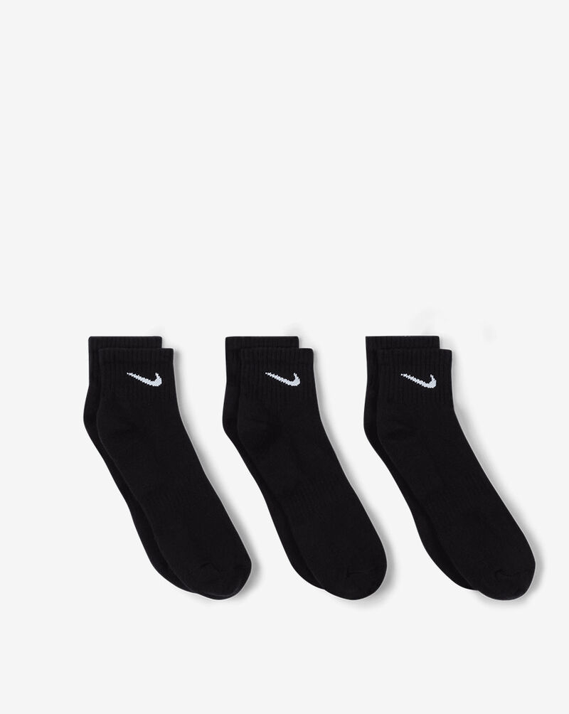 Nike 3Pk Everyday Quarter Cushion Socks SX7667-010 Black 3