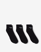 Nike 3Pk Everyday Quarter Cushion Socks SX7667-010 Black 3