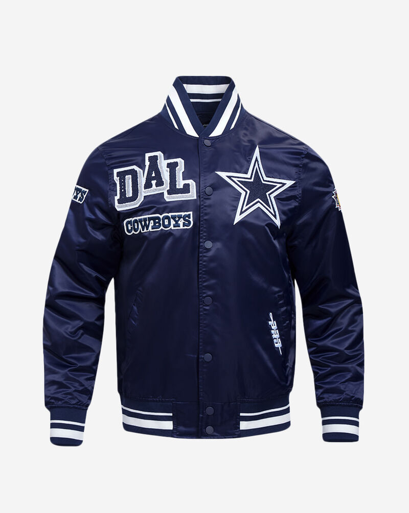 PRO STANDARD Dallas Cowboys Mashup Rib Satin Jacket FDC6410582-MDN Blue 1