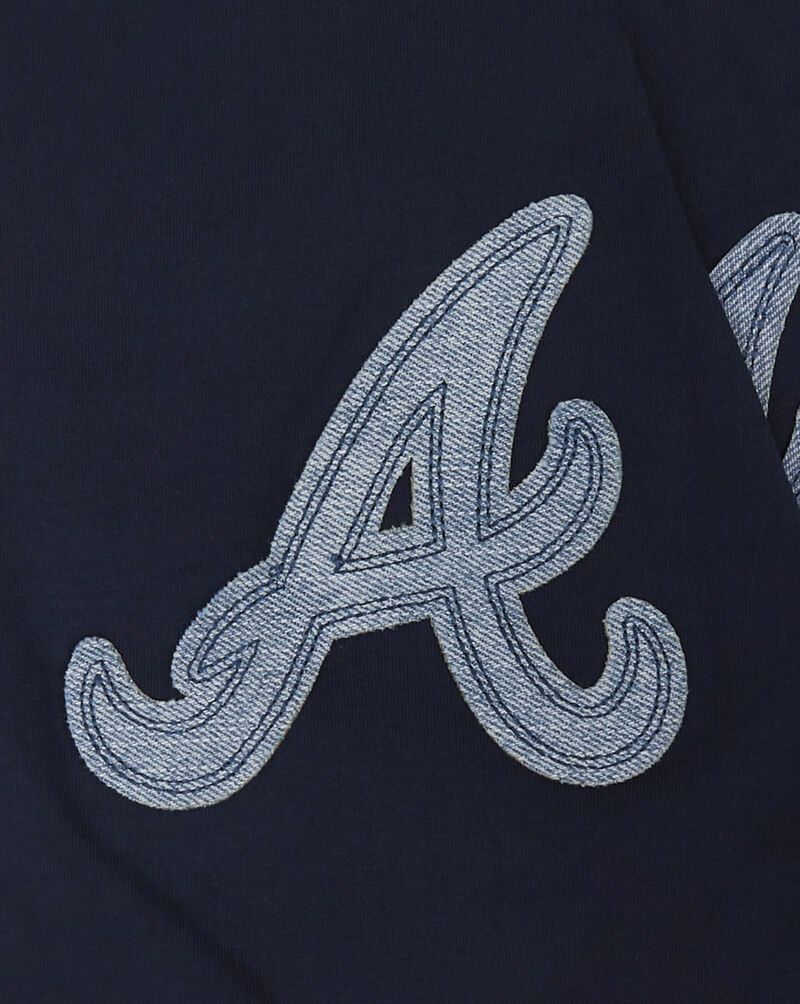 PRO STANDARD Atlanta Braves Varsity Blues Tee LAB139177-MDN Blue 4