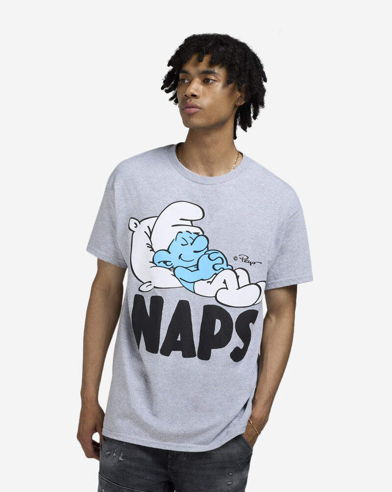 Graphic Tees Smurf Naps Sleepy Tee SMF1880XX Grey 1