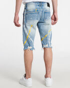 5 Pocket Chain Art Denim Shorts