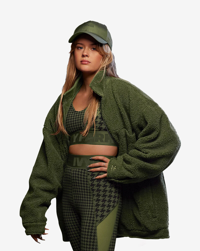 Shop adidas IVY PARK Oversized Reversible Corduroy Jacket HG2384 green