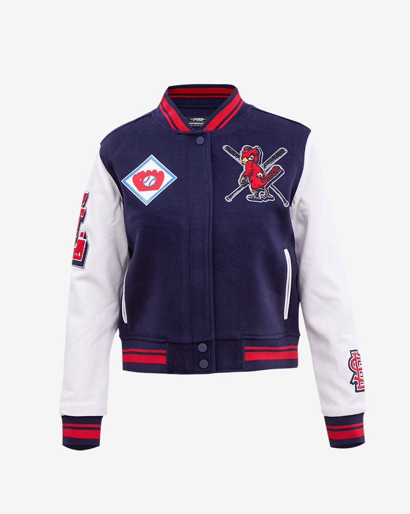 PRO STANDARD St. Louis Cardinals Mash Up Rib Wool Varsity Jacket  LSCH35229-MRM Blue 1