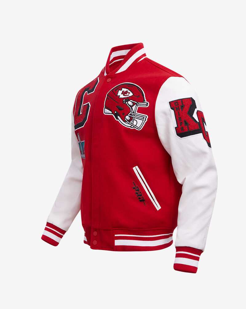 PRO STANDARD Kansas City Chiefs Mash Up Rib Wool Varsity Jacket FKC6410438-RDW Red 6
