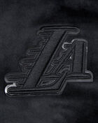 Los Angeles Lakers Triple Black Velour Full-Zip Pullover Hoodie