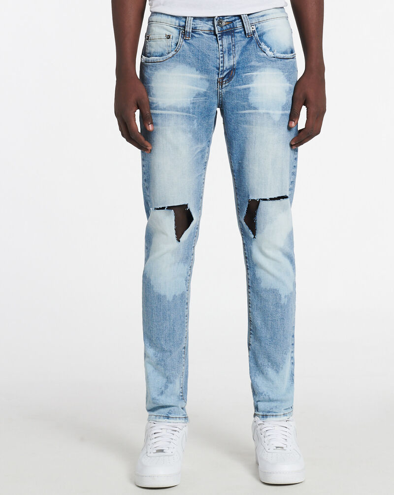 Shop Decibel Blasted Knee Jeans DECWB353LIN blue SNIPES USA