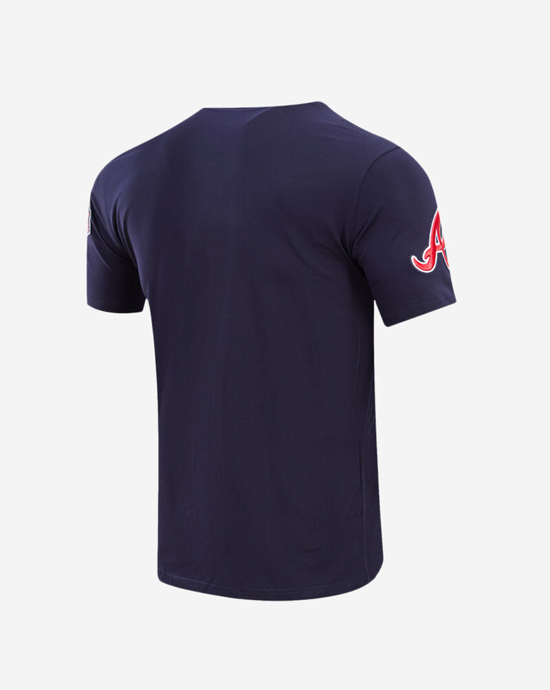 PRO STANDARD Atlanta Braves Classic Chenille Tee  LAB131546-MDN Blue 3