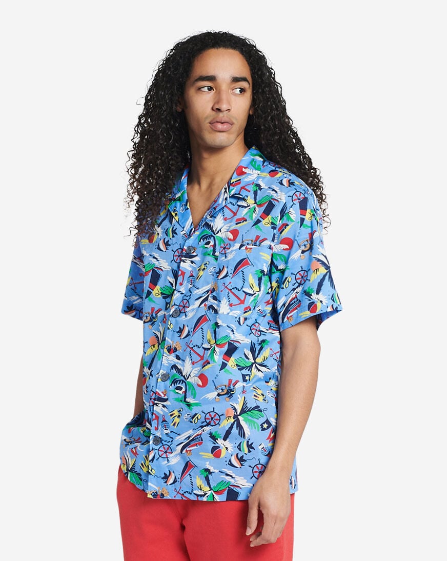 【SALE】完売次第終了！Ralph Lauren Men's Tシャツ Shop Polo Ralph Lauren Printed Woven Shirt P529FR-A6PL multi