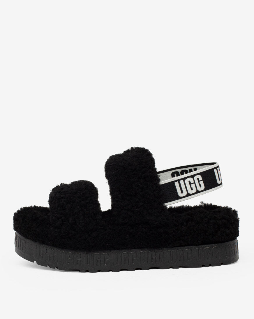 新品未使用UGG K FLUFF YEAH CLOG ブラック 6 UGG（アグ）の「【 UGG / アグ 】Fluff Yeah Clog / フラッフ