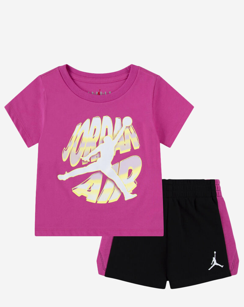 Jordan Little Kids' Air Stacked Shorts Set 25D179-023 Black 1