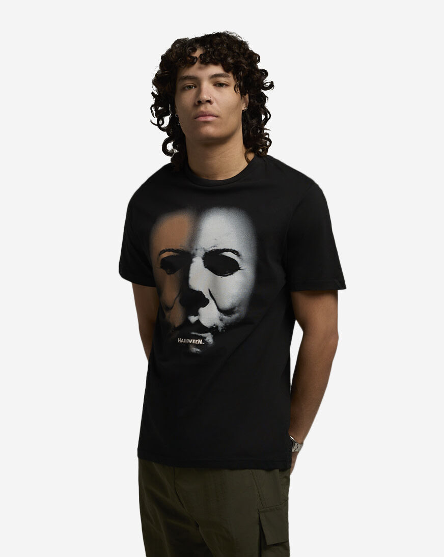 Shop Graphic Tees Halloween Mike Myers Mask Tee HAL1320XX black