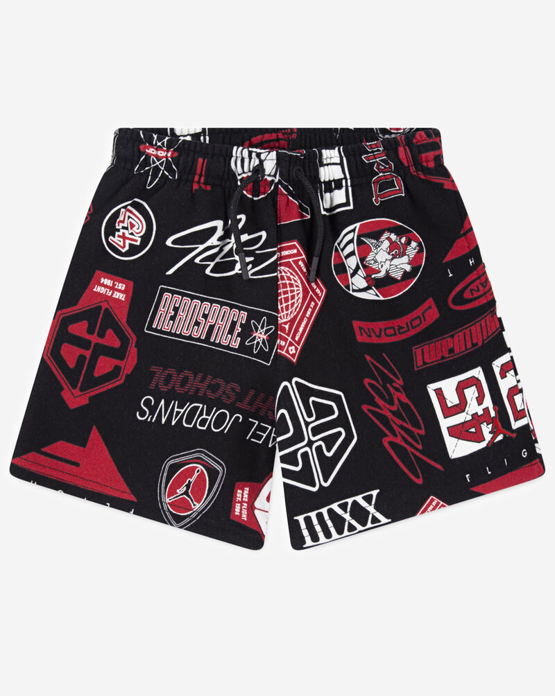 Jordan Little Kids' AOP Fleece Shorts 85D603-023 Black 1