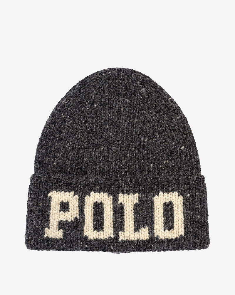 Polo Ralph Lauren Intarsia-Knit Merino-Wool-Blend Beanie PC1139-003 Grey 1