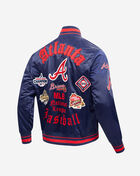 PRO STANDARD Atlanta Braves Old English Rib Satin Jacket LAB6314641-MRM Blue 3