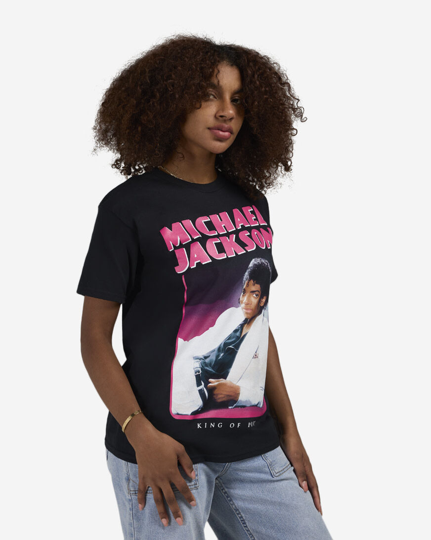 Shop Graphic Tees Michael Jackson Cover Tee MJA151495 black